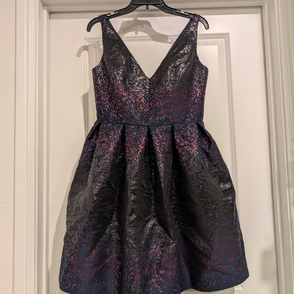 Sparkling Pink and Blue Cocktail Dress By Hadleigh's - Picture 2 of 9